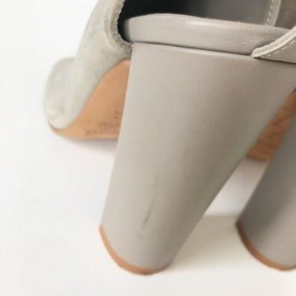 Vince Addison Peep Toe Bootie Woodsmoke Taupe 7 - Picture 6 of 8